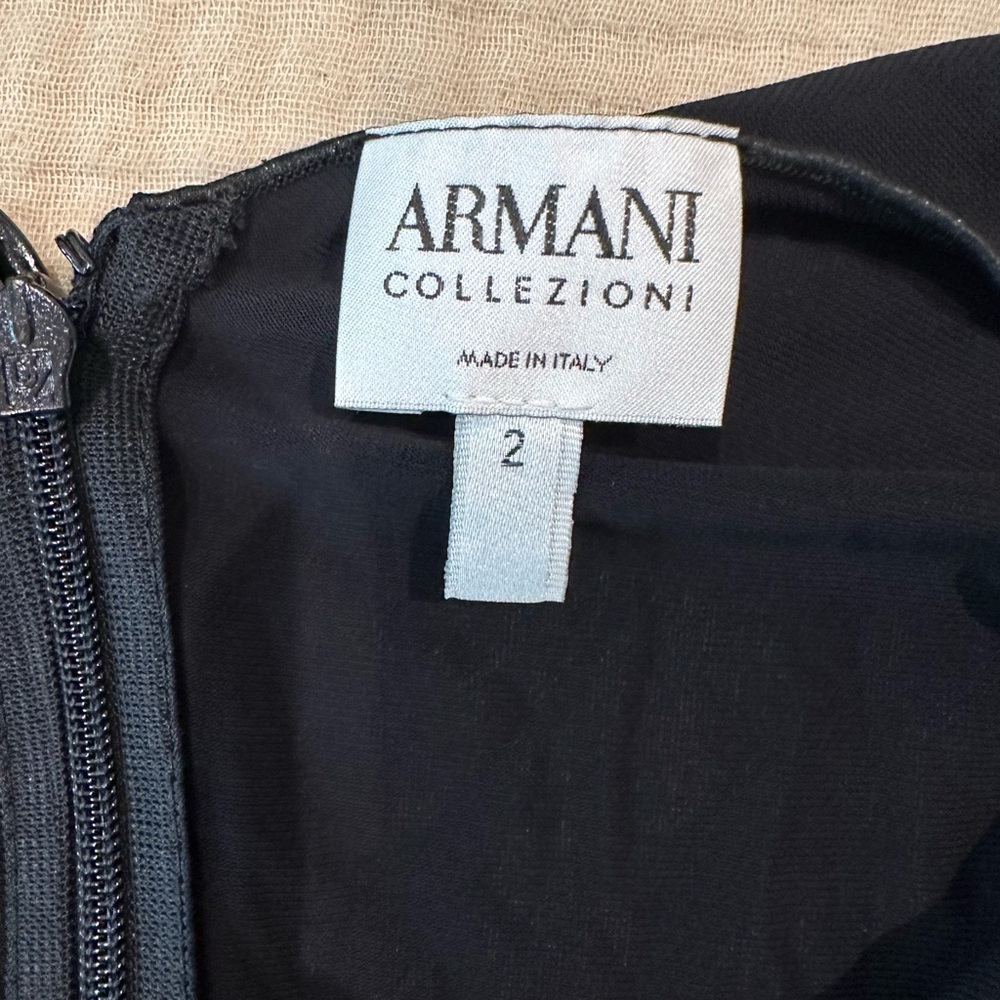 Armani Collezioni Black Midi Dress - Picture 2 of 6